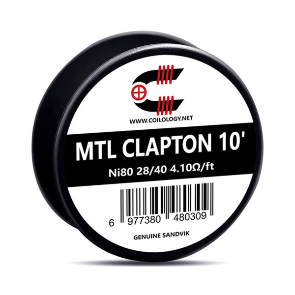 10ft Coilology MTL Clapton Wire – 28/40 Ni80 4.10ohm/ft - 1Pack
