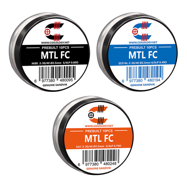 10pcs Coilology Pre-built MTL FC Coil – 10pcs Coilology Pre-built MTL FC Coil
