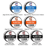 10pcs Coilology Pre-built Plain Coil – 25ga Ni80 7/6lp ID:2.5mm 0.52ohm - 1Pack
