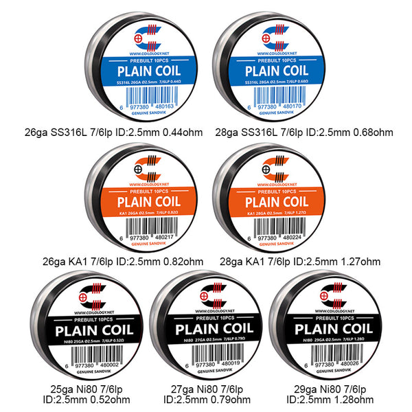 10pcs Coilology Pre-built Plain Coil – 10pcs Coilology Pre-built Plain Coil
