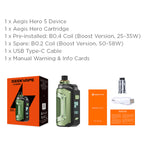 Kit Geekvape Aegis Hero 5 Pod Mod 2000 mAh (50 W max.) 6,5 ml – Blaze Red - Kit Héros Aegis 5
