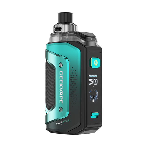 Geekvape Aegis Hero 5 Pod Mod Kit 2000mAh (Max 50W) 6.5ml – Quantum Cyan - Aegis Hero 5 Kit
