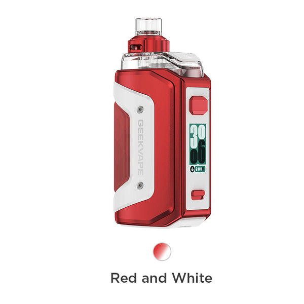 Kit Geekvape Aegis Hero 5 Pod Mod 2000 mAh (50 W max.) 6,5 ml – Red and White - Aegis Hero 5 Kit
