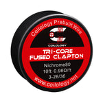 10ft Coilology Tri-Core Fused Clapton Spool Wire – 3-26ga/36ga(0.98ohm) - 1Pack
