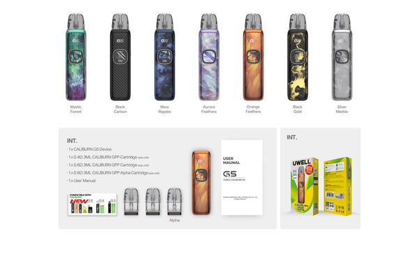 Uwell Caliburn G5 Pod System Kit 1600mAh 3ml (Max 35W) – Uwell Caliburn G5 Pod System Kit 1600mAh 3ml (Max 35W)
