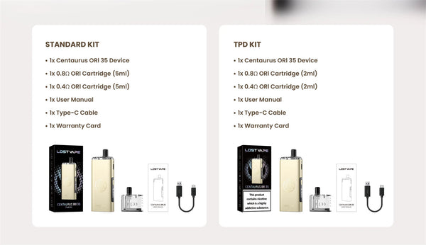 Lost Vape Centaurus Ori 35 Pod System Kit 2500mAh 5ml (Max 35W) – Lost Vape Centaurus Ori 35 Pod System Kit 2500mAh 5ml (Max 35W)
