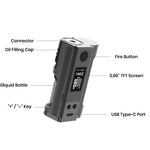 Dovpo Flipside Squonk Mod 100W(Single 18650/21700) – Black - Flipside Squonk Mod
