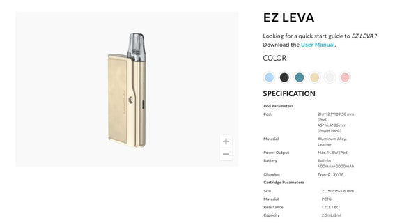 Innokin EZ LEVA PCC Pod Kit 2400mAh 2.5ml (2000mAh + 400mAh) – Innokin EZ LEVA PCC Pod Kit 2400mAh 2.5ml (2000mAh + 400mAh)
