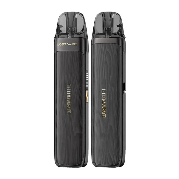 Lost Vape Thelema Aura S Pod System Kit 1600mAh 3ml (Max 40W) – Wooden Black - Thelema Aura S Kit
