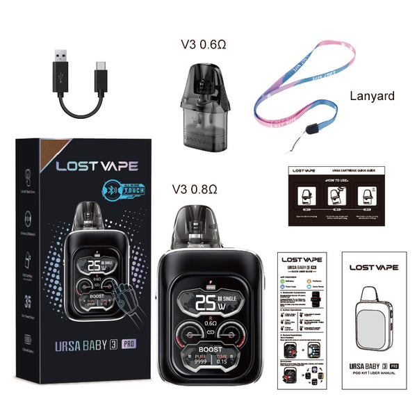Kit système de pods Lost Vape Ursa Baby 3 Pro 1300 mAh 2,5 ml – Kit système de pods Lost Vape Ursa Baby 3 Pro 1300 mAh 2,5 ml
