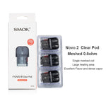 خرطوشة SMOK Novo 2 Pod سعة 2 مل (3 قطع/عبوة) – نوفو 2X شبكي 0.9 أوم MTL - عبوة واحدة
