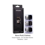 Cartouche SMOK Novo Pod 3ml/2ml (3 pièces/paquet) – 1,2 ohm - 1 unité
