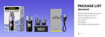 Kit système pod VOOPOO VINCI E80 3000 mAh 5 ml – Kit VINCI E80 à dégradé violet-or
