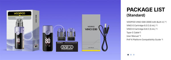 Kit système pod VOOPOO VINCI E80 3000 mAh 5 ml – Kit système pod VOOPOO VINCI E80 3000 mAh 5 ml
