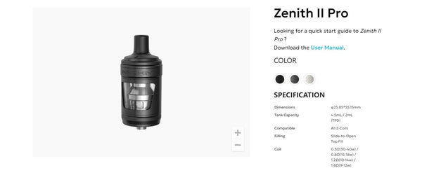 Innokin Zenith II Pro خزان البخاخ 4.5 مل – Innokin Zenith II Pro خزان البخاخ 4.5 مل
